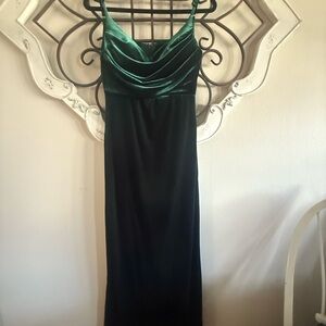 Revelry Emerald Velvet Dress